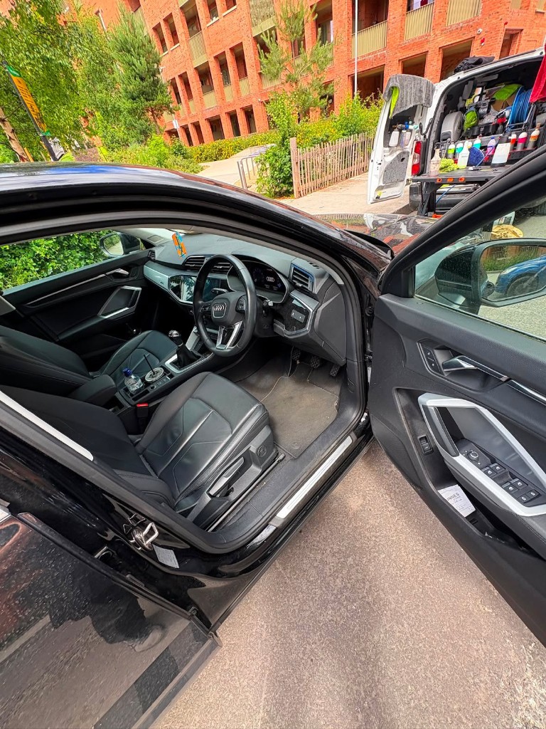 Before Audi interior detailing