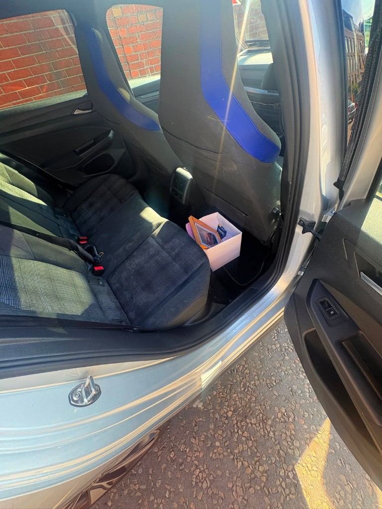 Before rear cabin clean